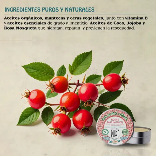 Bálsamo Labial Rosa Mosqueta Aroma Floral En Lata Boti-k