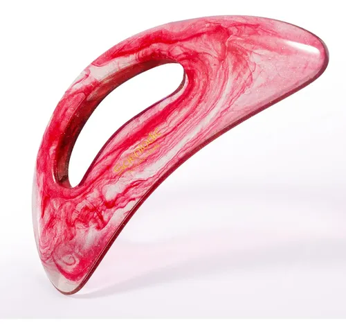 Masajeador Gua Sha Scienlodic Resina Mango Rojo