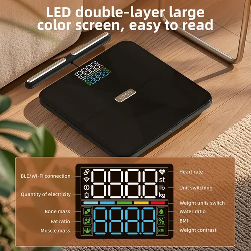 Báscula Inteligente Bluetooth Wi-fi Con 8 Electrodos