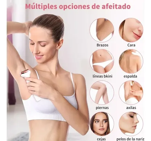 Depiladora Sonax Pro 4 en 1 Eléctrica Portátil USB Todo el Cuerpo Blanca