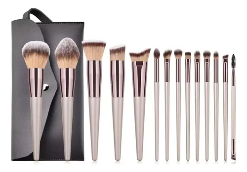 Set De Brochas De Maquillaje Portátiles Multicolor 15 Piezas