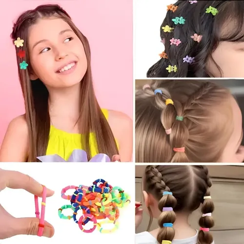 * Set 895 Accesorios For El Cabello Con Ligas Y Broches *