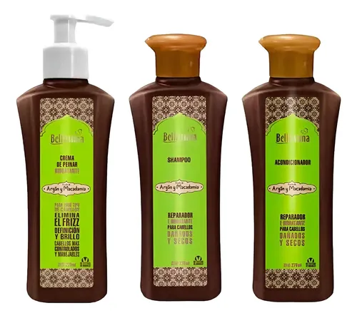 Bellissima Shampoo Acondicionador C. Peinar Argan Macadamia