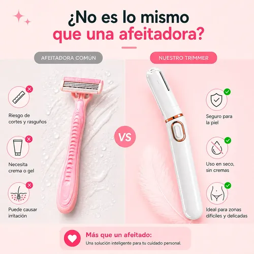 Depiladora Eléctrica Mujer Bikini Recargable Usb Suave
