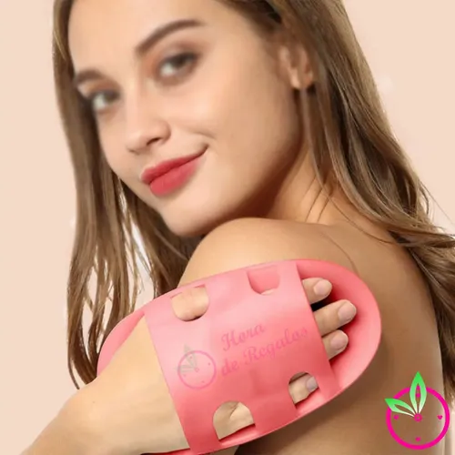 Guante Silicona Exfoliante Ducha Baño Corporal Facial Hdr Color Celeste