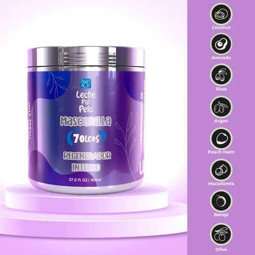 Mascarilla Reparadora Para El Cabello Leche Pal Pelo 7 Oleos