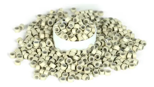 500 Anillos De Extensión De Cabello De Silicona Con Cuentas