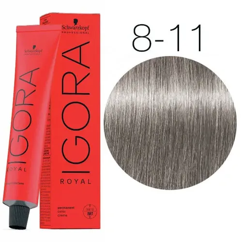 Tintura Igora Royal 8-11 Rubio Claro Ceniza intenso 60 gr
