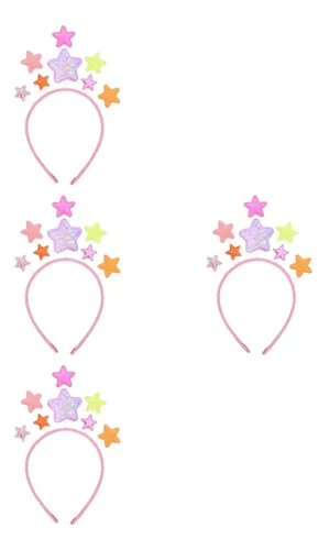 4 Vinchas Estrella Niña Cinta Pelo Infantil Estrellas