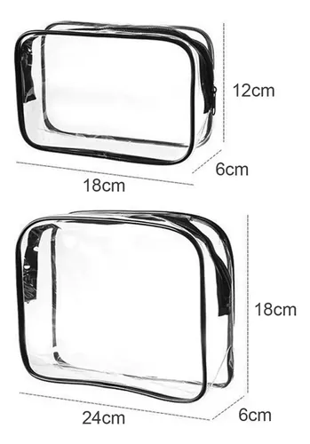 Mujer Set Bolsas Maquillaje Transparentes Variados Xy