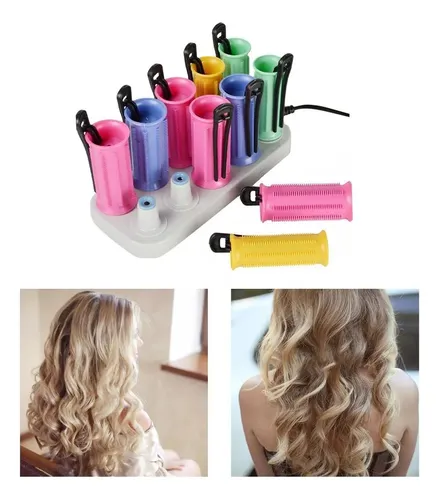 Rulos De Cabello Eléctricos Con Calor, Fix
