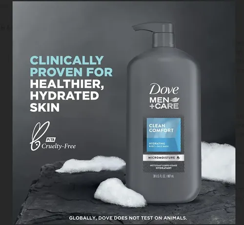 Jabón Corporal Y Facial Dove Men+care Hydrating Clean Comfor
