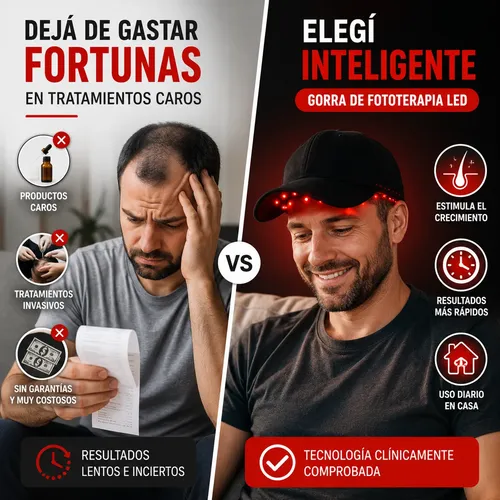 Gorra Anticaída Cabello Terapia Led Para Crecimiento Capilar
