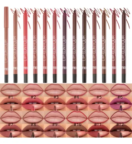 Set X12uni Delineador Labial Lip Contour Tei Cosmetica