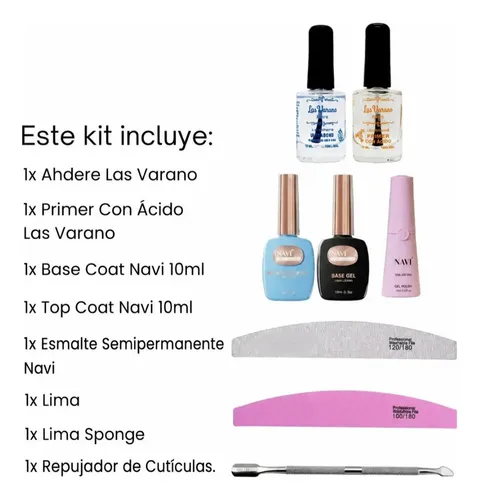 Kit Profesional Para Uñas Gel Semipermanentes Led Uv