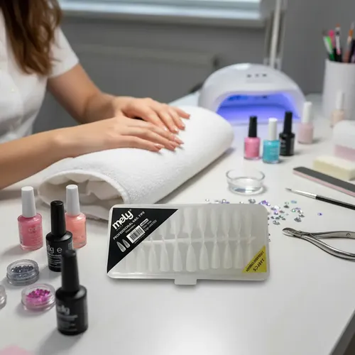 Tips Stiletto Soft Gel 240 Mely Nails Transparente Mate