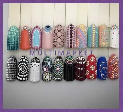 Kit Set De 5 Punteros Dotting Tool -nail Art Decoracion Uñas