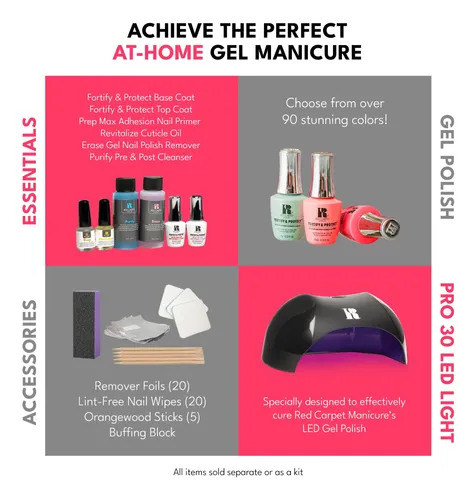 Capa Base De Gel Rc Red Carpet Manicure Fortify & Protect