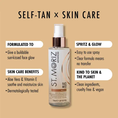 Bruma Bronceadora Facial St. Moriz, 150 Ml, Vegano