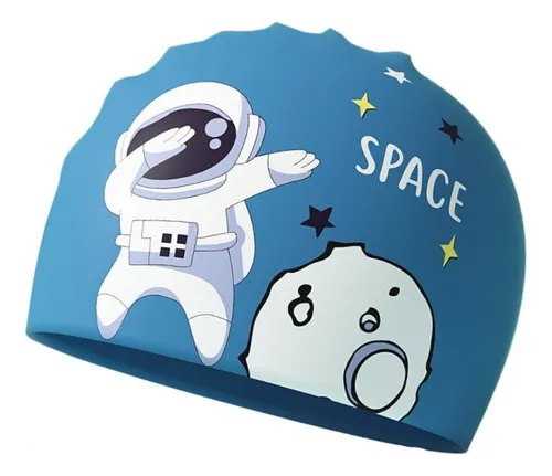 Gorro De Baño Para Niños Con Dibujos Animados De Azul
