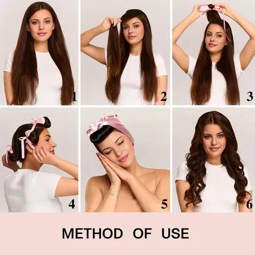 Hair Roller Lanzhire Heatless Overnight Rizos Ribbon