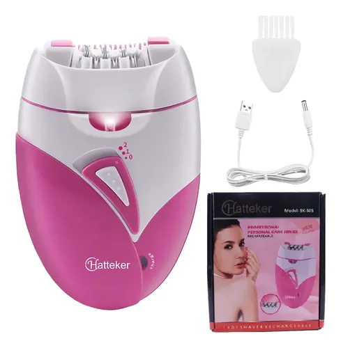 Depiladora Eléctrica Recargable Hatteker Mujer Pink