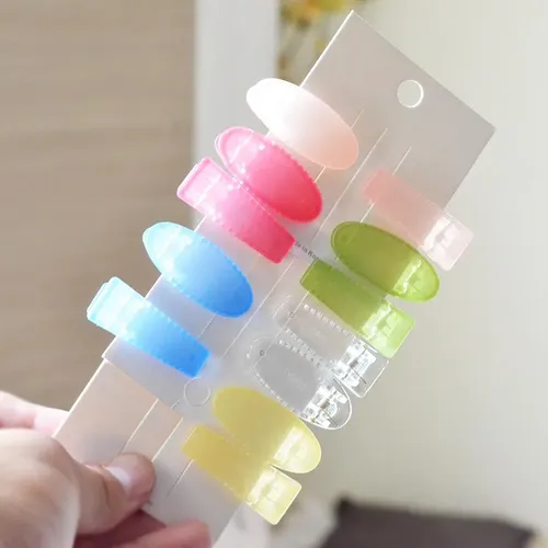 12 Piezas Pinza De Cabellero Para Color De Gelatina