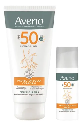 Aveno Combo Proteccion Solar Facial Y Corporal Piel Sensible