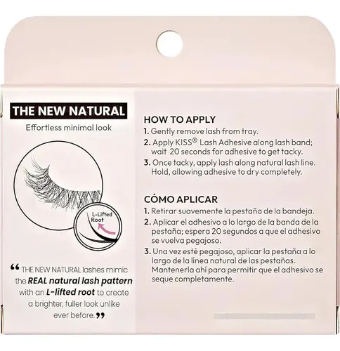 Pestañas Postizas Kiss New Natural 4 Pares (blanco) Nns01