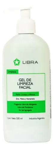 Gel Limpieza Facial Libra Cosmética 500g Piel Mixta Día Noche