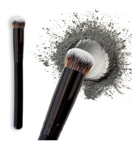 Pincel Para Maquillaje Para Corrector Base Sintético P8815 Color Negro
