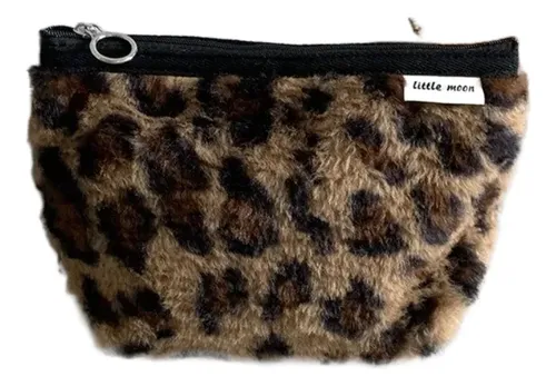Neceser De Maquillaje De Felpa Con Cierre Y Diseño A La Moda
