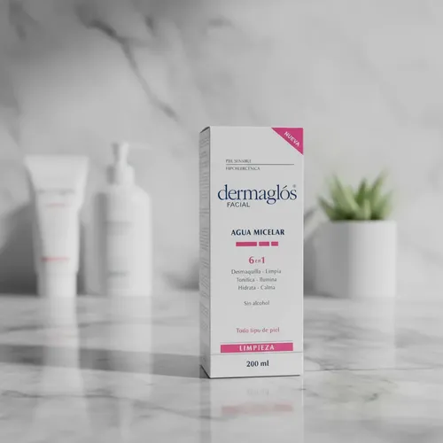 Dermaglos Facial Agua Miceral 6 En 1 Limpieza Ttp 200ml