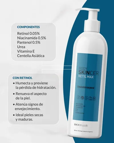 Crema Body Skincer Retilmax 300ml Biobellus Piel Firme