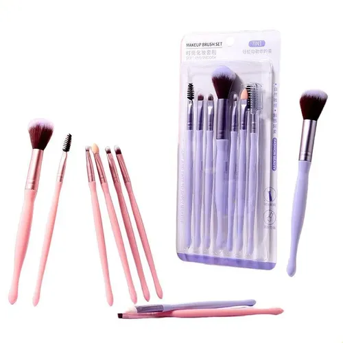 Set 6 Brochas De Maquillaje Portátiles Con Caja