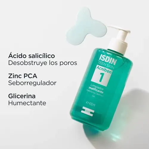 Isdin Acniben Gel Limpiador Matificante Piel Grasa 400ml