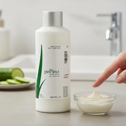 Emulsion De Limpieza Facial Pepino Biobellus 1000ml Todo Tipo De Piel Día/noche