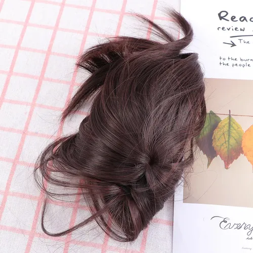 1 Pieza Peluca De Cabello Corto Liso Para Reemplazo Capilar Pelucas De Belleza Marrón Average