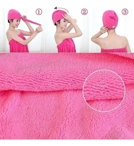 A 1 Piezas De Gorro Secado Toallas