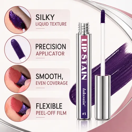 Long Lasting, Highly Pigmented Peelable Matte Lip Gloss 01#