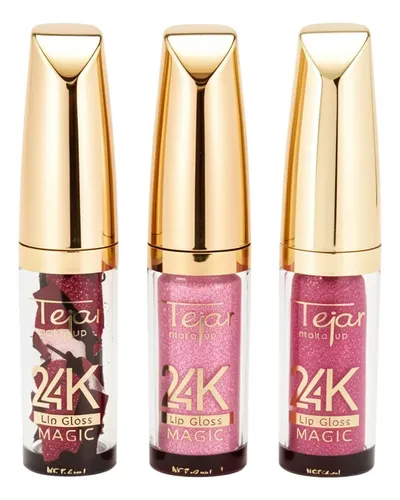 Brillo Labial Glitter Color Aplicador Magic 24k Caja X 24