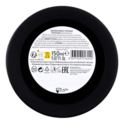 Cera Capilar Red One Aqua Hair Gel Wax Black 150ml