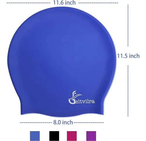 Paquete De 3 Gorras De Baño Silicona Geltvilra Extra Grande