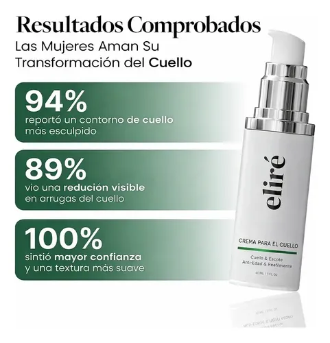 Crema Reafirmante Cuello Eliré Anti Envejecimiento Y Arrugas