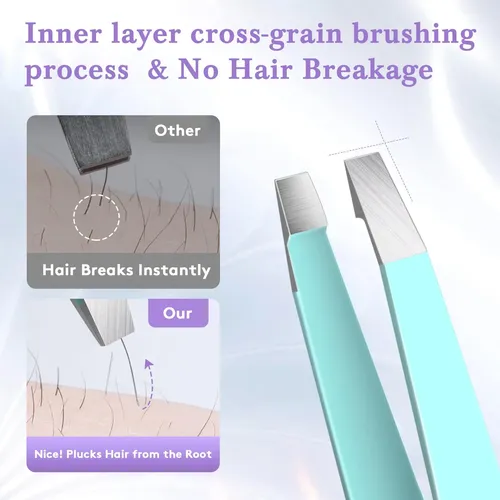 Pinzas De Cabello Y Cejas Para Mujer 4 Unidades Con Estuche