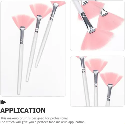 Juego De 6 Brochas De Maquillaje Facial Tipo Abanico Con