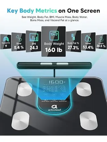 Báscula Inteligente Arboleaf Cs20n Con Bluetooth Para