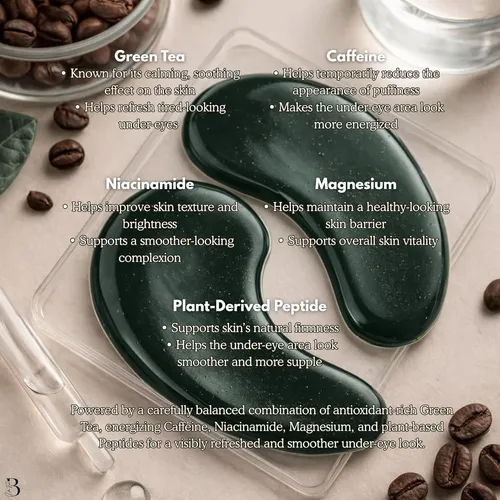 Parche Ojeras Té Verde Y Cafeína 24 Pares Bumfuzzle