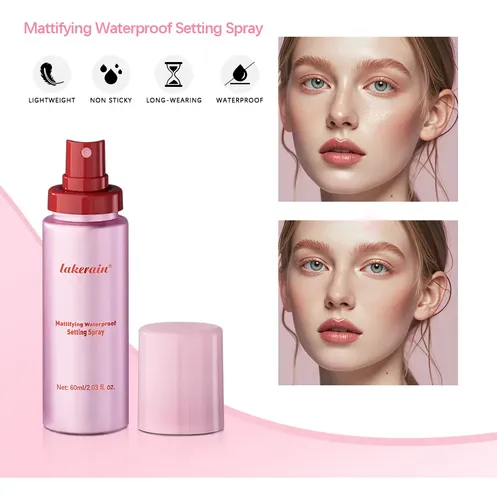 Spray Fijador De Maquillaje Matificante Lakerain, 60 Ml