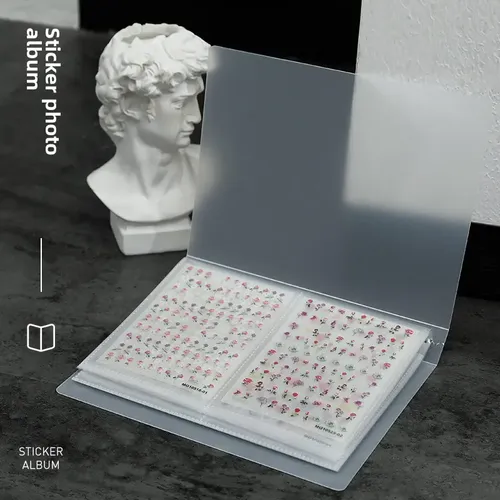 Organizador De Pegatinas Para Uñas, Álbum Esmerilado De 5 Pu Esmerilado